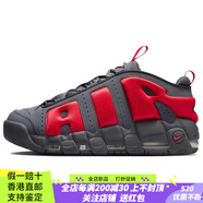 NIKE Air More Uptempo 舒適高性能 防滑耐磨 低幫 籃球鞋 男款 灰紅 深灰色 41