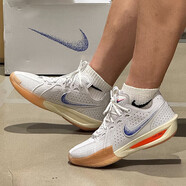 耐克（NIKE）籃球鞋男鞋訓(xùn)練緩震戰(zhàn)靴G.T. CUT 3 EP FP輕便耐磨透氣運(yùn)動休閑鞋 HJ8205-100/牌奶色/荷蘭橙 45
