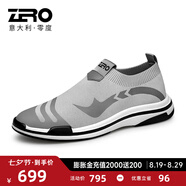零度Zero透氣網(wǎng)面男鞋夏季新款休閑運動(dòng)鞋飛織戶(hù)外鞋子男士輕便旅游鞋 經(jīng)典款-灰色 40 拍比運動(dòng)鞋小一碼