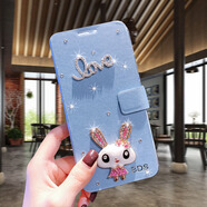 奉希適用蘋(píng)果16e手機殼iphone16e翻蓋保護皮套包防摔i16e硅膠軟殼ip十六e磨砂se4代男女2025新款支架可 OVE小白兔【天藍色】鋼化膜+掛繩 iPhone 16e