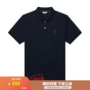 哈吉斯（HAZZYS）男裝 夏季男上衣3A抗菌涼感防螨短袖polo衫男ASTZE0CBX72 深藏青色DN 3XL (190/108A 54)