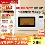 美的（Midea）變頻小清新微波爐 液晶屏幕 磨砂面板 小型20L家用 匠心工藝（PM2002）