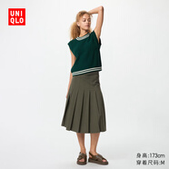 優(yōu)衣庫(kù)女裝寬?cǎi)拗腥?半身裙裙子25秋冬新款479916 57 深橄欖色 S /155/64A