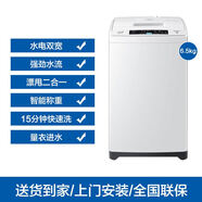 海爾6.5公斤全自動(dòng)出租宿舍家用8公斤波輪洗脫學(xué)生機洗衣機 EB65M019瓷白桶干燥+速洗]