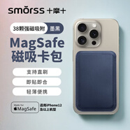 Smorss【MagSafe動(dòng)畫(huà)款】適用蘋(píng)果MagSafe磁吸卡包通用iPhone17-12系列手機卡套公交地鐵門(mén)禁卡包墨黑