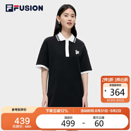 FILA FUSION斐樂(lè )潮牌女子連衣裙夏季時(shí)尚寬松簡(jiǎn)約POLO領(lǐng)連身裙