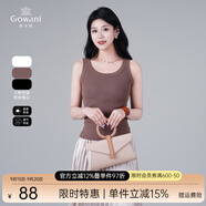 喬萬尼針織背心女2025夏季新款圓領(lǐng)無袖內(nèi)搭外穿打底衫上衣EZ2H102 椰殼棕 L