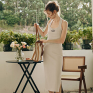 Olrain歐芮兒時(shí)尚穿搭連帽衛衣連衣裙春裝新款寬松顯瘦掛脖 連衣裙O23QL86006 S