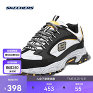 斯凱奇Skechers男威神V明星同款老爹鞋51286黑色/灰色BKGY 41 