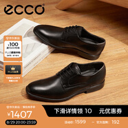 愛步（ECCO）皮鞋男 商務(wù)男鞋正裝皮鞋男士亮面皮鞋德比鞋 墨本621634 黑色/磁石灰62163450839 39 尺碼偏大