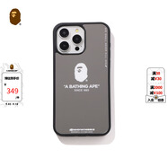 BAPE配飾猿人字母圖案鏡面iphone15ProMax手機殼182028M 銀色SVX