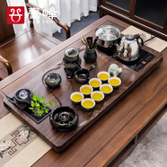 豪峰2025新款整套紫砂茶具套裝家用實(shí)木茶盤(pán)一體燒水泡茶壺送伴手禮物