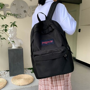 JANSPORT防水輕便學(xué)生書包初高中背包簡約百搭 黑色
