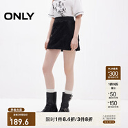 ONLY2025秋季新款甜美芭蕾風(fēng)立體刺繡A字短裙半身裙女|125116014 H1Z 黑色 M