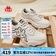 KAPPA卡帕女鞋老爹鞋女2025夏季新款鞋子女百搭休閑運(yùn)動(dòng)鞋輕便軟底跑鞋 65D安哥拉白 40