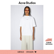 ACNE STUDIOS 男士徽標標識棉質(zhì)字母印花寬松短袖T恤上衣BL0278 光白色 XXS