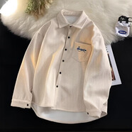 凱瑞姆科羅外套秋季男燈芯絨長(cháng)袖加絨襯衫韓版高級感休閑帥氣加厚保暖襯衣 564杏色 L