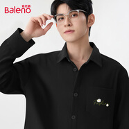 班尼路（Baleno）長袖襯衫男秋季港風潮流個性翻領外套青年重磅燈芯絨寬松休閑上衣