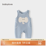 babylove寶寶背帶褲春秋外穿連體褲超萌可愛休閑長褲洋氣嬰兒褲子