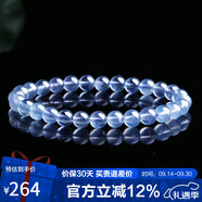 石玥珠寶6-7mm精品海藍寶石手串本命年轉(zhuǎn)運珠天然水晶手鏈男女士款禮物