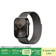 Apple/蘋果 WatchSeries10智能手表GPS+蜂窩款46毫米石板色鈦金屬表殼石板色米蘭尼斯表帶S/M MC7N4CH/B
