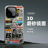 若悅 適用iqooz10Turbo+手機殼Pro潮流彩銀z9Turbo磨砂男女全包防摔2025新款超火騎行標(biāo)簽保護套 月光黑-騎行標(biāo)簽 iqooz5x