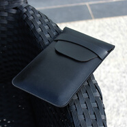 萬(wàn)浮生適合蘋(píng)果8plus全包手機包保護皮套防摔內膽包iPhone 7plus殼袋5.5寸6splus皮包男女商務(wù)輕薄保 黑色 加大版 能裝下有薄后殼的手機 iPhone 6s Plus