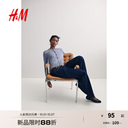 H&M【徐若晗同款】女裝毛針織衫秋慵懶短款打底衫m(xù)iu系薄開衫0579541 淺灰藍(lán)色 XS 155/80