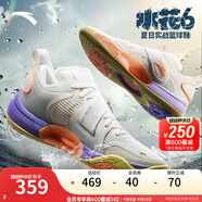 安踏（ANTA）【水花6】籃球鞋男湯普森外場(chǎng)輕質(zhì)實(shí)戰(zhàn)低幫運(yùn)動(dòng)鞋112421108 象牙白-4 42 (男8.5碼)
