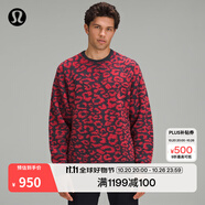 lululemon丨Wool-Blend 男士羊毛混紡提花毛衣 LM3EO1S 針織豹紋鐵藍(lán)石榴 L