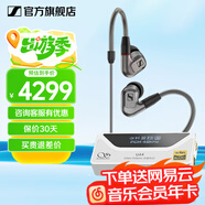 森海塞爾（Sennheiser）IE900/IE600/IE300旗艦級(jí)HIFI高保真超寬單動(dòng)圈單元可拆卸MMCX掛耳式耳機(jī) 高保真發(fā)燒有線耳機(jī)耳塞 IE600+山靈UA4銀色 便攜耳放