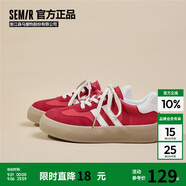 Semir女鞋德訓鞋秋季休閑運動(dòng)鞋板鞋女SFYM233655 圣誕紅 40