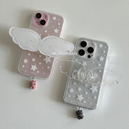 優(yōu)選ins設計滿(mǎn)屏星星iphone16pro手機殼霧面15po13大孔磁吸透明殼新款14天使翅膀12亞克力蘋(píng)果保護套防 注意殼子沒(méi)有配防塵塞 iPhone16plus