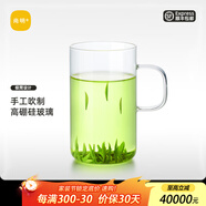 尚明高硼硅耐熱玻璃杯帶把簡約飲水杯牛奶杯無蓋圓形茶杯創(chuàng)意透明杯子 300ML2只裝