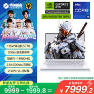 機械革命【國家補貼20%】極光X 酷睿i9HX 游戲本筆記本電腦(i9-14900HX 32G 1T RTX5070 2.5K屏 300Hz 白)