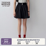 Teenie Weenie小熊女裝簡約夏季高腰花苞短裙蓬蓬裙公主裙少女感 黑色 M (165)