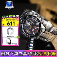 卡西歐（CASIO）【七夕】男表商務(wù)休閑簡約指針防水鋼帶表男士手表送男友禮物 EFV-540D-1AVU銀色鋼帶款