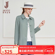 經(jīng)典故事（JANE STORY）經(jīng)典故事時尚簡約短款風(fēng)衣女春秋2025新款高級氣質(zhì)小個子通勤外套 J03灰綠色 2XL