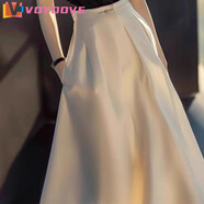 VOYDOVE今年流行漂亮套裝裙女2025新款夏季輕奢感氣質(zhì)黑色襯衫兩件套 半身裙 M 建議105斤以下