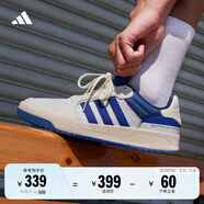 adidas ENTRAP美式校園風運動板鞋少年感復古籃球鞋男女阿迪達斯 白/藍   42
