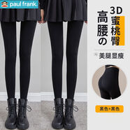 大嘴猴（paul frank）黑透膚光腿神器女秋冬裸感假透肉打底褲春秋款加厚加絨黑絲連褲襪 性感光腿【連腳】顯瘦黑2條 70 冬季特厚絨-5-10度【70-110斤】