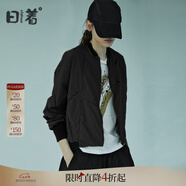 日著（rizhuo）日著原創(chuàng)設(shè)計(jì)女裝2025秋新款城市輕戶外棒球服飛行員夾克短外套 黑色 M