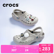 卡駱馳crocs洞洞鞋貝雅男鞋女鞋輕便耐磨一腳蹬拖鞋休閑鞋|10126 卵石色-2V3 44 (280mm)