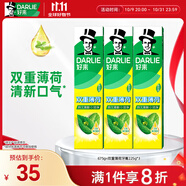 好來(原黑人)經(jīng)典雙重薄荷牙膏持久清新口氣固齒去漬含氟3支675g