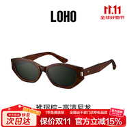 眼鏡生活（LOHO）偏光復(fù)古貓眼男高級感開車專用窄框墨鏡女防曬太陽鏡吸睛護目鏡