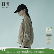 日著（rizhuo）日著原創(chuàng)設計女裝2025秋新款城市輕戶外棒球服飛行員夾克短外套 卡其 S