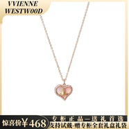 VVIENNE WESTLOCK【專(zhuān)柜正品】順豐包郵禮盒裝土星珍珠項鏈女士經(jīng)典帶鉆節日禮物 粉色愛(ài)心貝母項鏈
