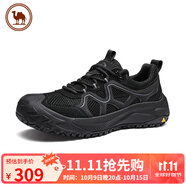 駱駝 戶外運(yùn)動(dòng)鞋透氣網(wǎng)面休閑抓地徒步鞋男 P15M379007 暗夜黑 43