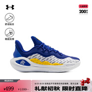 安德瑪（UNDERARMOUR）庫里CURRY 11男女情侶運(yùn)動籃球鞋3027416 藍(lán)黃色100 3026615-100 44
