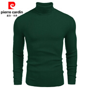 皮爾卡丹（pierre cardin）2025男裝針織衫高領(lǐng)毛衣秋冬歐美長(cháng)袖套頭毛線(xiàn)衫 綠色 S 版型偏小，建議拍大一碼